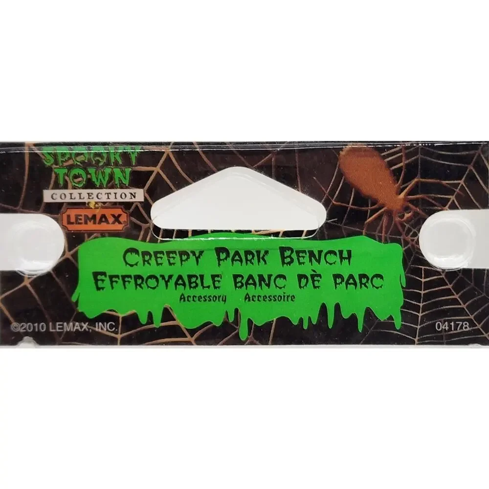 New Creepy Park BENCH Halloween Lemax Spooky Town 2010 #04178